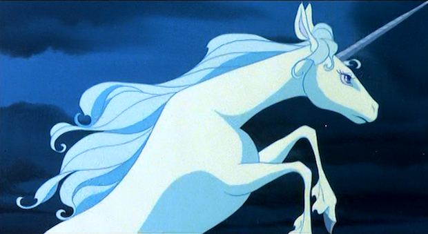 The Unicorn raises her horn in defiance.