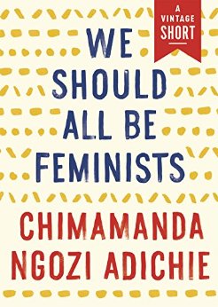 The cover of We Should All Be Feminists is shown.